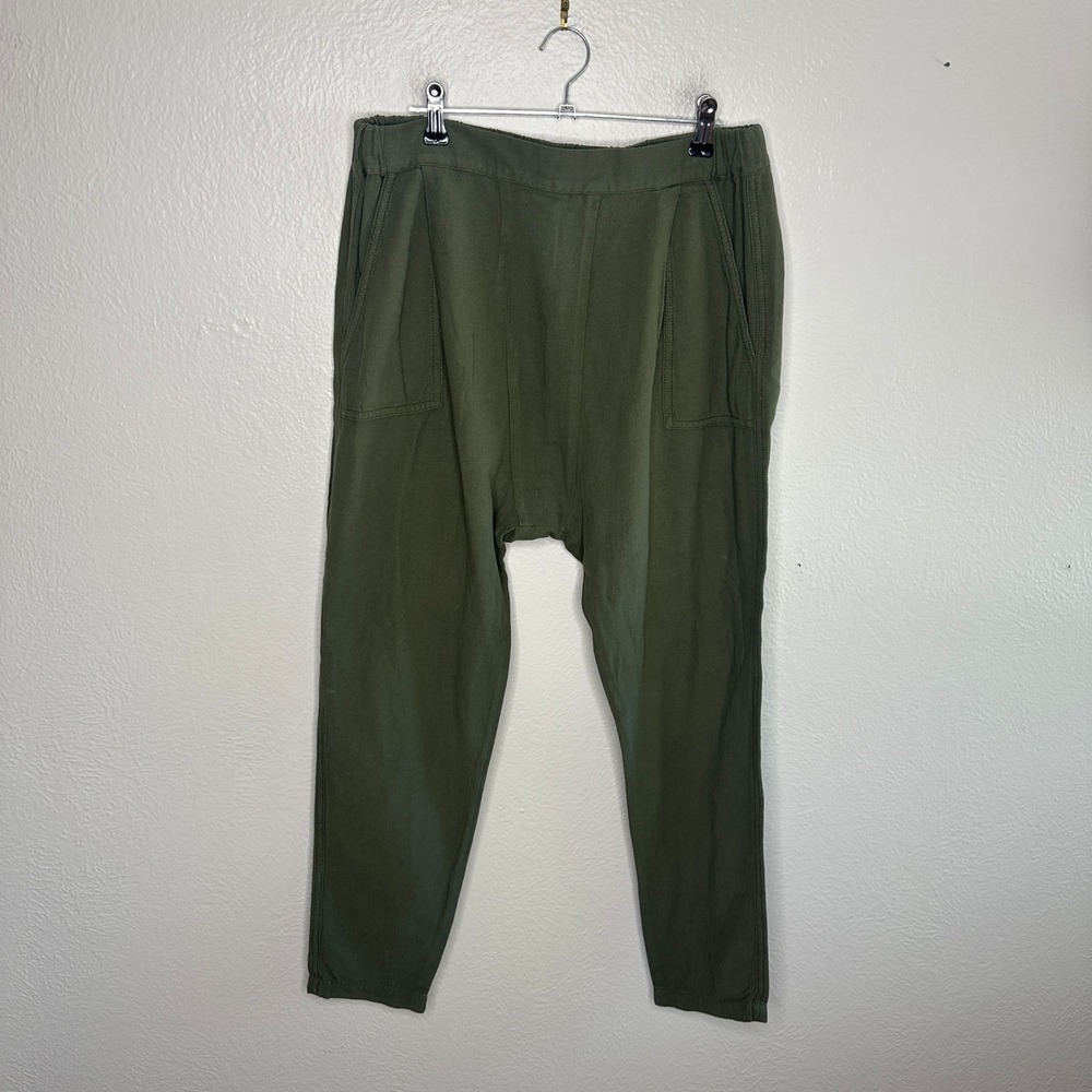 The Great Army Pants Olive Green Cotton Drop Crotch Tapered Trousers Size 1 S - Picture 3 of 9